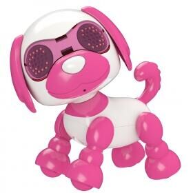 Интерактивная игрушка Mioshi Active &quot;Милый щеночек: Тёмно-розовый&quot; (10 см, свет, звук, подвиж., звукозапись)