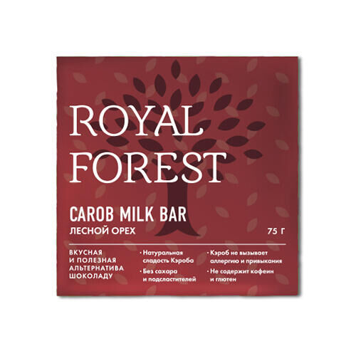 Шоколад &quot;Лесной орех&quot;, из обжаренного кэроба Royal Forest