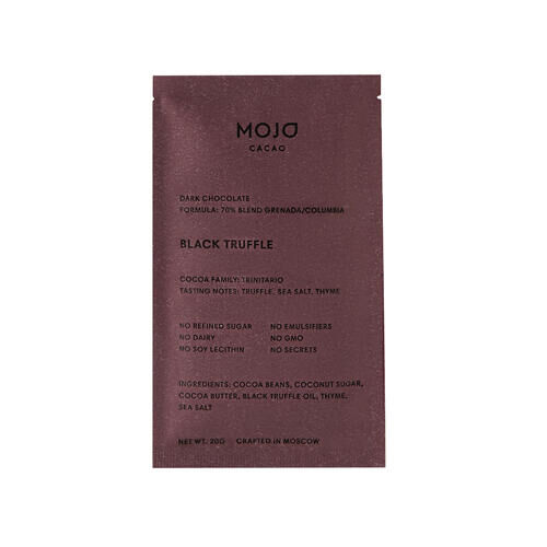 Шоколад горький &quot;Black Truffle&quot;, 70% какао Mojo Cacao
