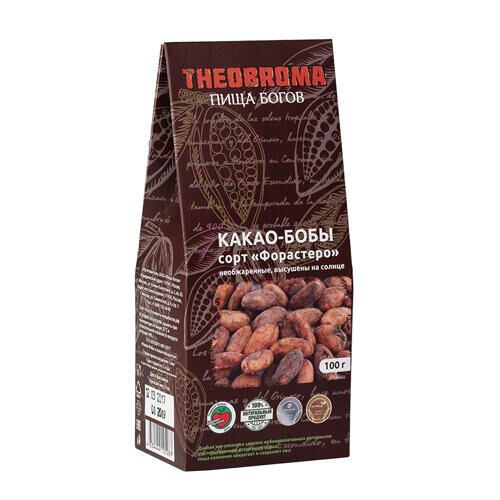 Какао-бобы сушеные, необжаренные Theobroma «Пища Богов», 100 г