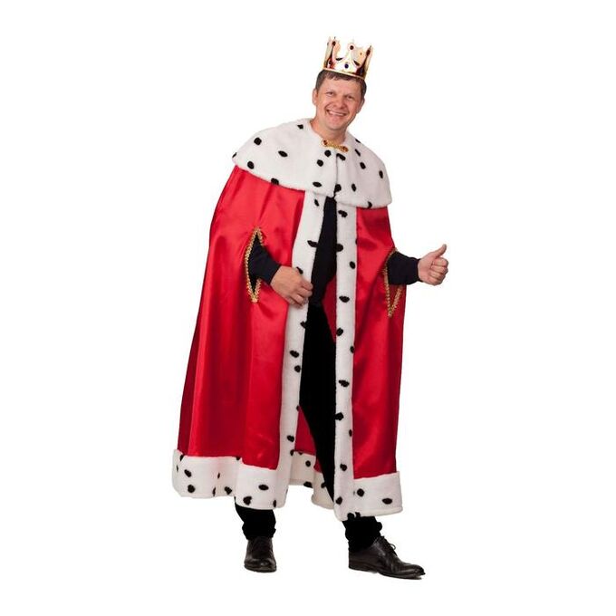 Batik Карнавальный костюм «Король», накидка, корона, р. 50