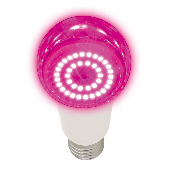 LED-A60-15W/SPFB/E27/CL PLP30WH Лампа светодиодная для растений. Форма &quot;A&quot;, прозрачная. Спектр для фотосинтеза. Картон. ТМ Uniel