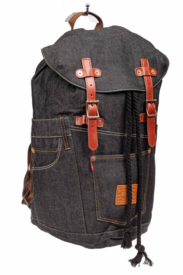 Городской рюкзак мужской из джинсовой ткани, цвет темно-серый
