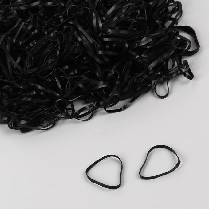Набор парикмахерских резинок для создания прически, d = 2,5 см, 100 гр, цвет чёрный