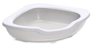 IMAC туалет-лоток для кошек угловой FRED 51х51х15,5h см, светло-серый