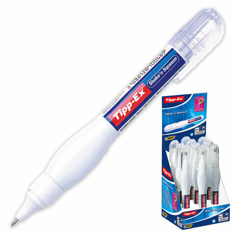 Ручка-корректор BIC &quot;Tipp-ex Shake&#039;n Squeeze&quot;, 8 мл, металлический наконечник, 8610712