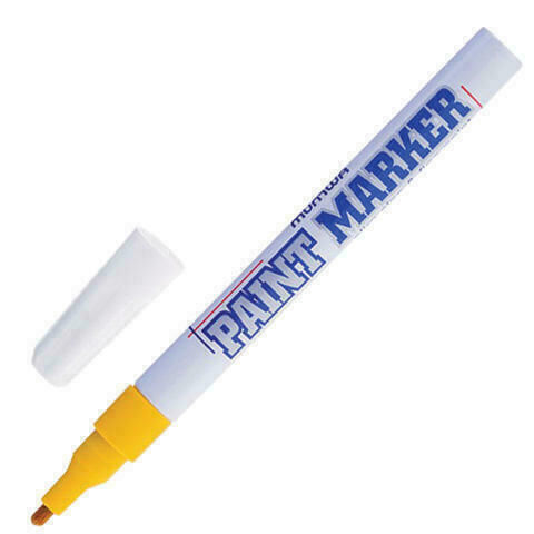 Маркер-краска лаковый (paint marker) MUNHWA &quot;Slim&quot;, 2 мм, ЖЕЛТЫЙ, нитро-основа, алюминиевый корпус, SPM-08