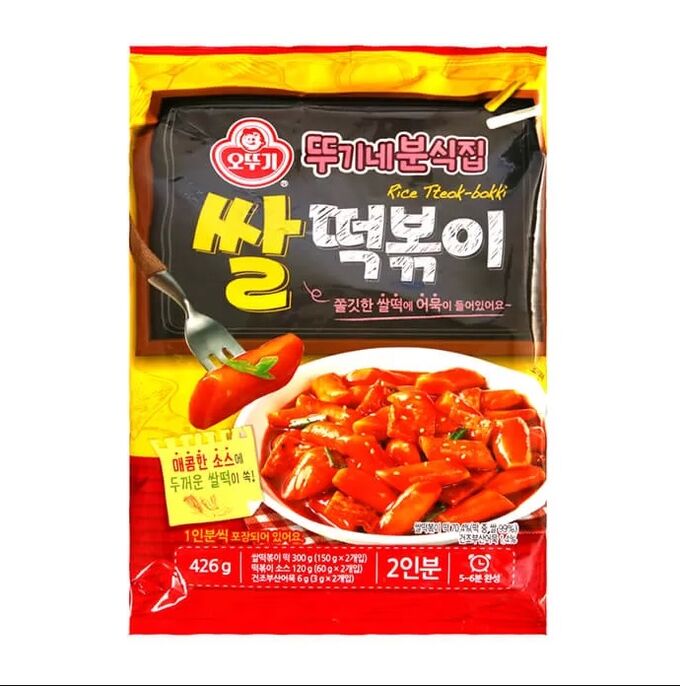 Ottogi Рисовые клецки с острым соусом Rice Tteok-bokki, 426гр