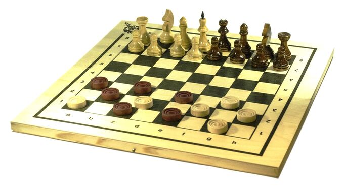 Игра 2 в 1 &quot;Шахматы, шашки&quot; арт.С-11а/В-6 (400*210*35)