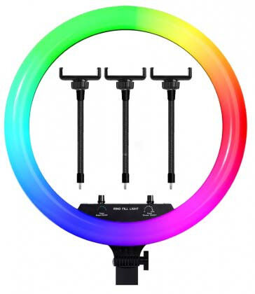 Кольцевая лампа для фото MJ18 18&quot; (46см) с пультом RGB новинка 2020г