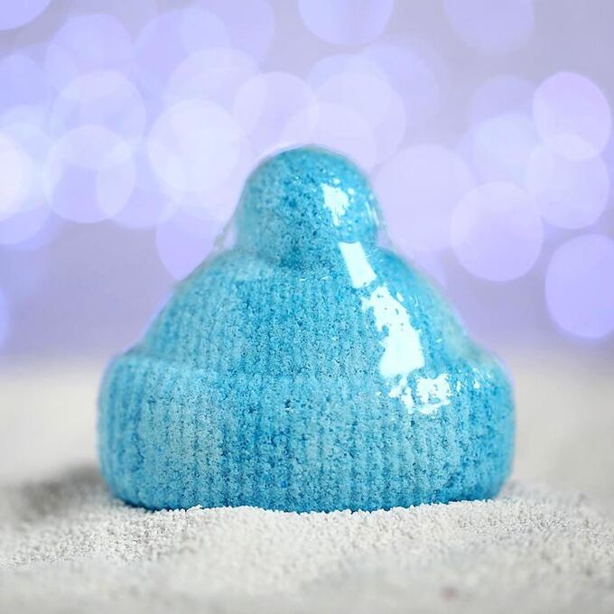 Мой выбор Бурлящая соль для ванны «Вязаная шапочка», синяя, с ароматом ванили