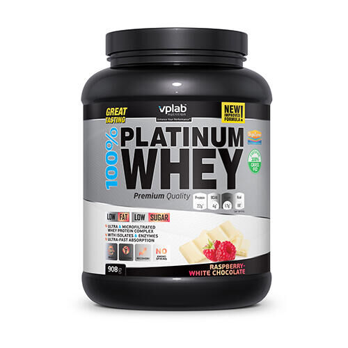 Протеин 100% &quot;Platinum Whey&quot;, малина-белый шоколад VPLab