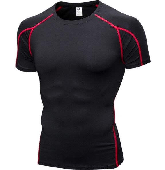 Мужская спортивная футболка, черный/красный
