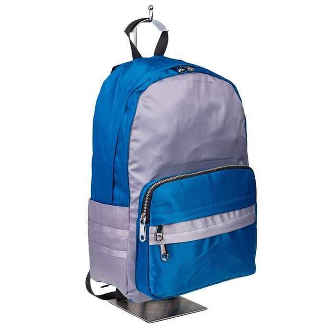 Текстильный рюкзак для города, цвет голубой с серым