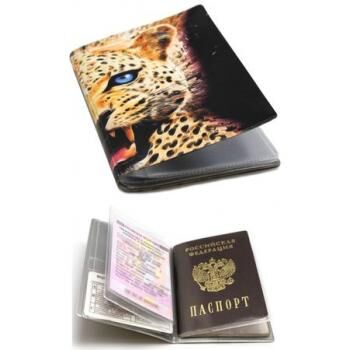 Бумажник водителя + обложка для паспорта &quot;Лео&quot; кожзам 2812.АП-1 ДПС {Россия}