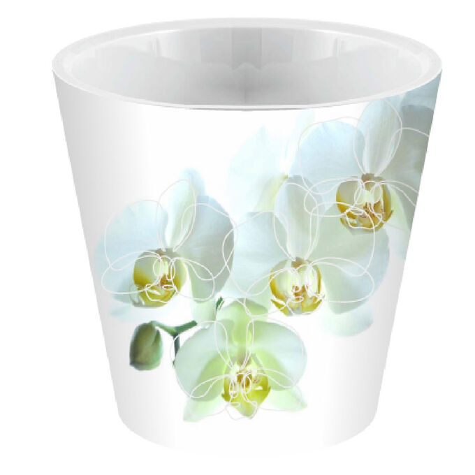 Горшок для цветов London Orchid Deco 160 мм 1,6 л ING6196БЛ белая орхидея