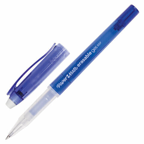 Ручка стираемая гелевая PAPER MATE &quot;Erasable Gel&quot;, СИНЯЯ, корпус синий, узел 0,7 мм, линия письма 0,5 мм, 1994724