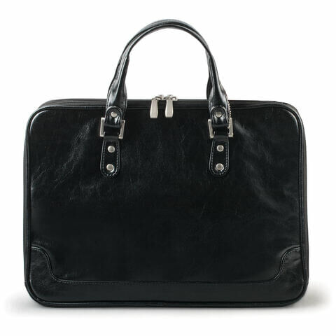 Alliance Портфель-сумка женский, 38х27х10 см, 2 отделения, на молнии, искусственная кожа, черный, 8-100