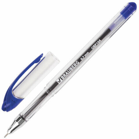 Ручка шариковая масляная BRAUBERG &quot;Smooth Write&quot;, СИНЯЯ, корпус прозрачный, узел 0,7 мм, линия письма 0,35 мм, 142682