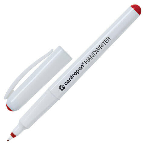 Ручка капиллярная (линер) CENTROPEN &quot;Handwriter&quot;, КРАСНАЯ, трехгранная, линия письма 0,5 мм, 4651/1К