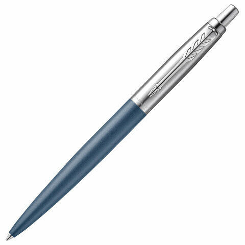 Ручка шариковая PARKER &quot;Jotter XL&quot;, УТОЛЩЕННЫЙ корпус, синий матовый лак, детали из нержавеющей стали, синяя, 2068359