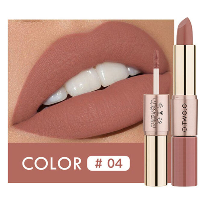 Помада O.TWO.O Rose Gold 2 in 1 Matte Lipstic &amp; Liquid Lipstik № 4 3.5 g
