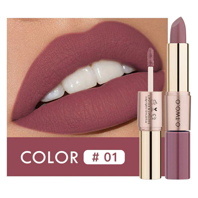 Помада O.TWO.O Rose Gold 2 in 1 Matte Lipstic &amp; Liquid Lipstik № 1 3.5 g
