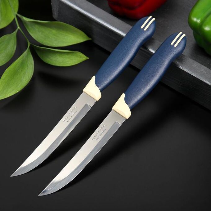 TRAMONTINA Нож кухонный для мяса Multicolor, лезвие 12,7 см, цена за 2 шт