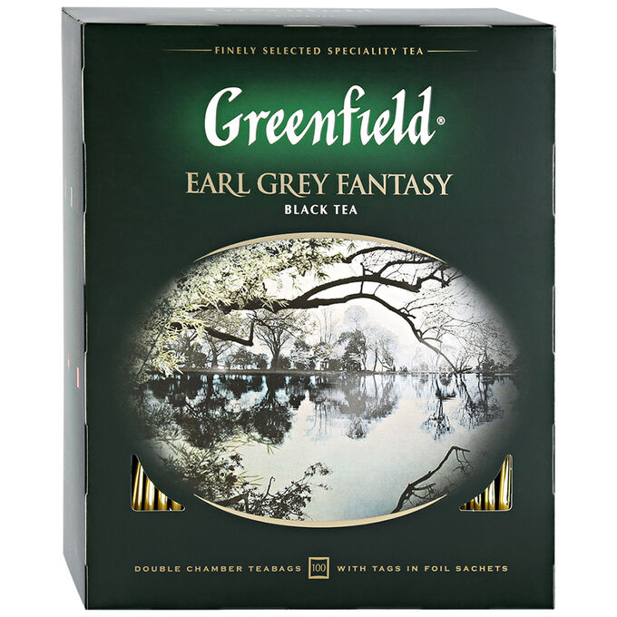 Чай черный Бергамот Гринфилд Greenfield Earl Grey Fantasy, 100 пак