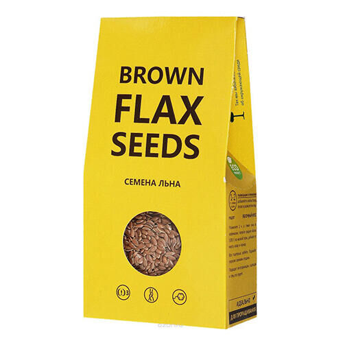 Семена льна Brown Flax seeds Компас здоровья