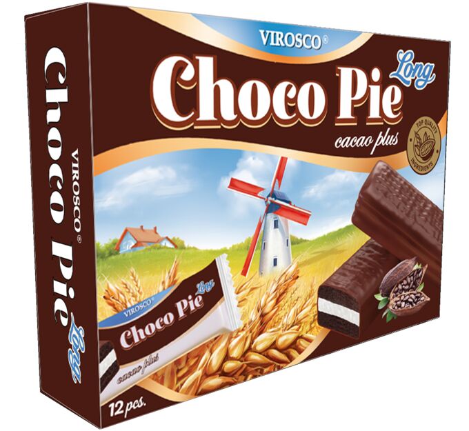 Печенье Chocolate Pie LONG Cacao Plus 18гр* 12шт.