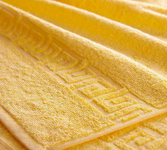 Махровое гладкокрашенное полотенце 70*140 см (Желтый)