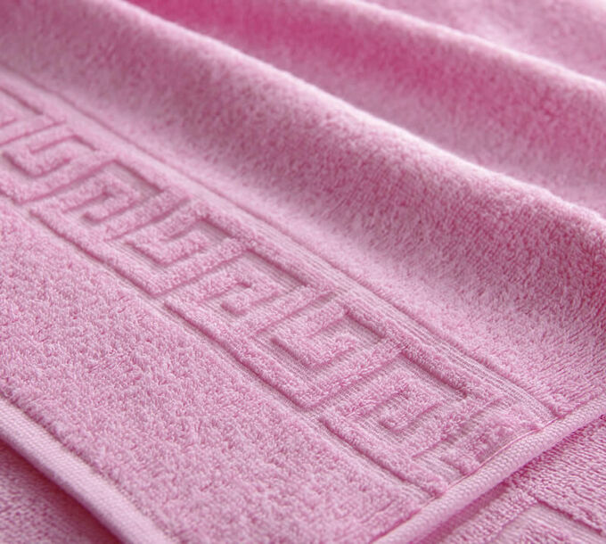 Махровое гладкокрашенное полотенце 70*140 см (Светло-розовый)