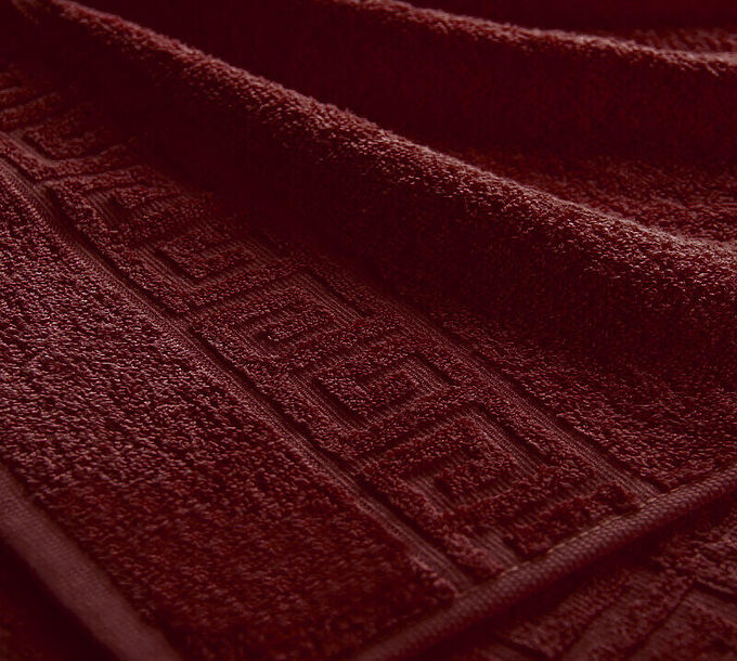 Ивановотекстиль Махровое гладкокрашенное полотенце 50*90 см (Бордовый)