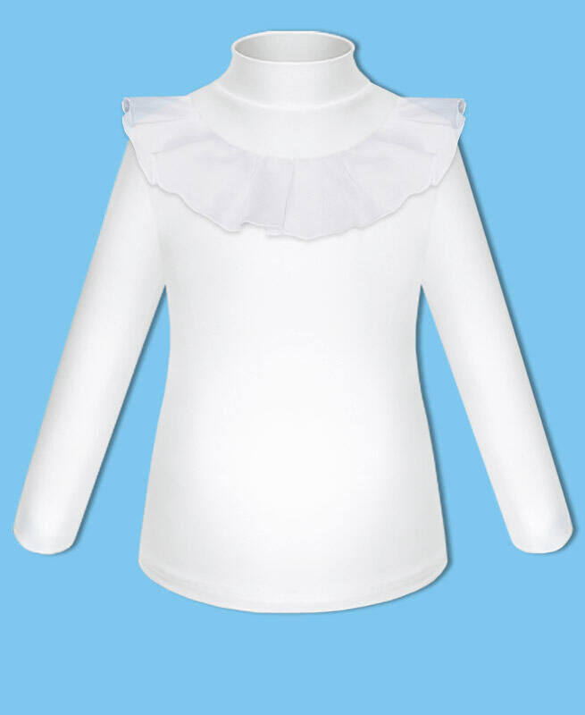 Радуга дети Школьная белая водолазка (блузка) для девочки Цвет: белый