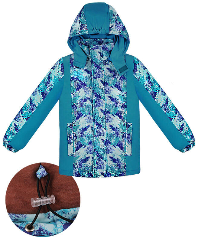 Радуга дети Зимняя куртка для мальчика Цвет: бирюзовый