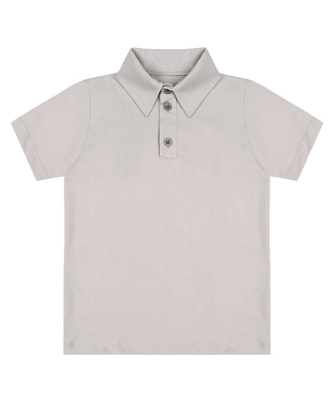 Серая рубашка-поло для мальчика Цвет: светло-серый