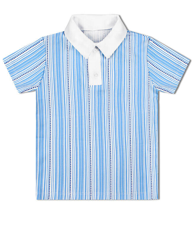 Радуга дети Рубашка-поло для мальчика в полоску Цвет: голубой