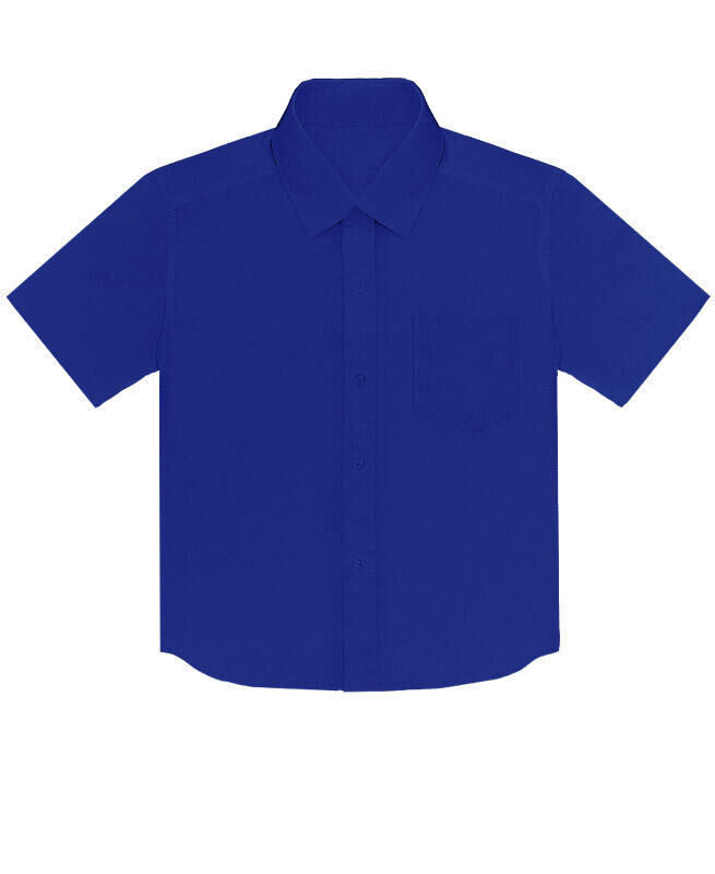 Радуга дети Синяя рубашка для мальчика Цвет: василёк