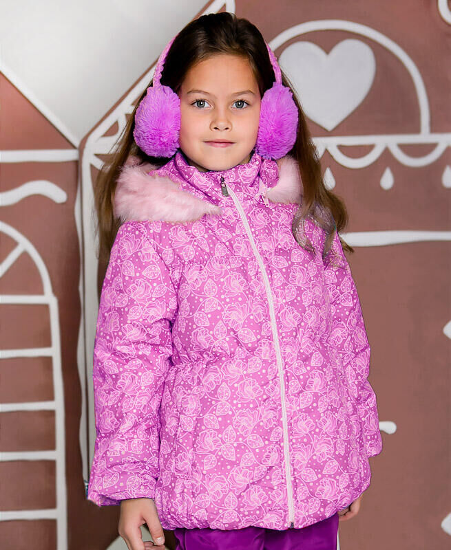 Радуга дети Зимняя куртка для девочки Цвет: розовый