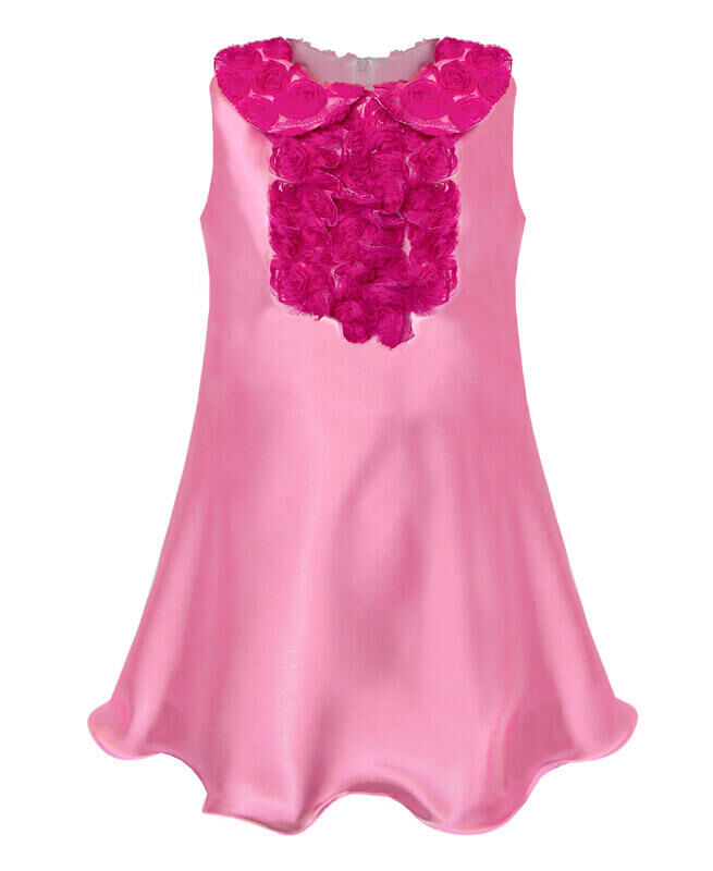 Радуга дети Розовое нарядное платье для девочки Цвет: роз+фуксия