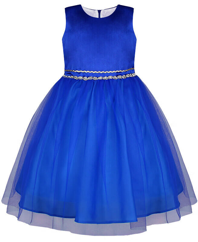 Радуга дети Нарядное синее платье для девочки Цвет: синий