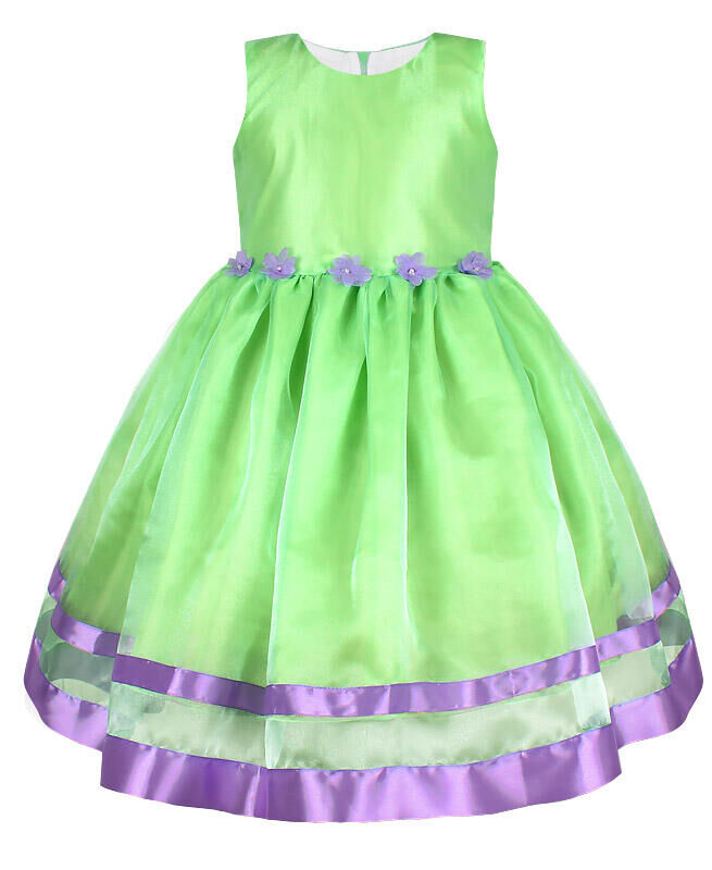 Радуга дети Нарядное платье для девочки Цвет: светло-зелёный