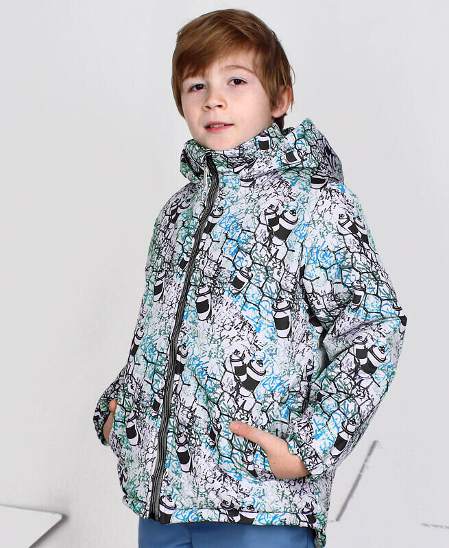Радуга дети Куртка для мальчика на осень-весну Цвет: серый
