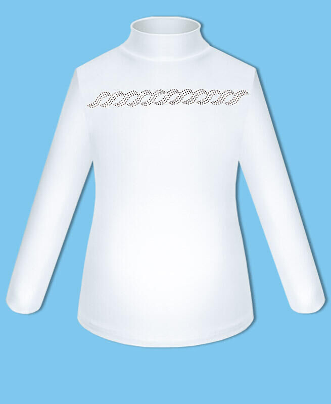 Радуга дети Белая школьная водолазка (блузка) для девочек Цвет: белый