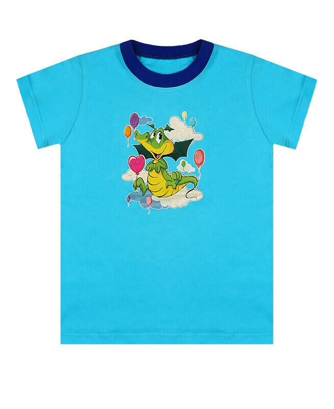 Радуга дети Бирюзовая футболка для мальчика Цвет: бирюзовый