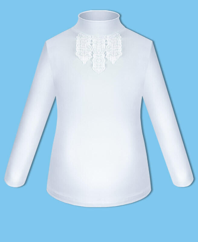 Радуга дети Школьная водолазка (блузка) для девочки Цвет: белый