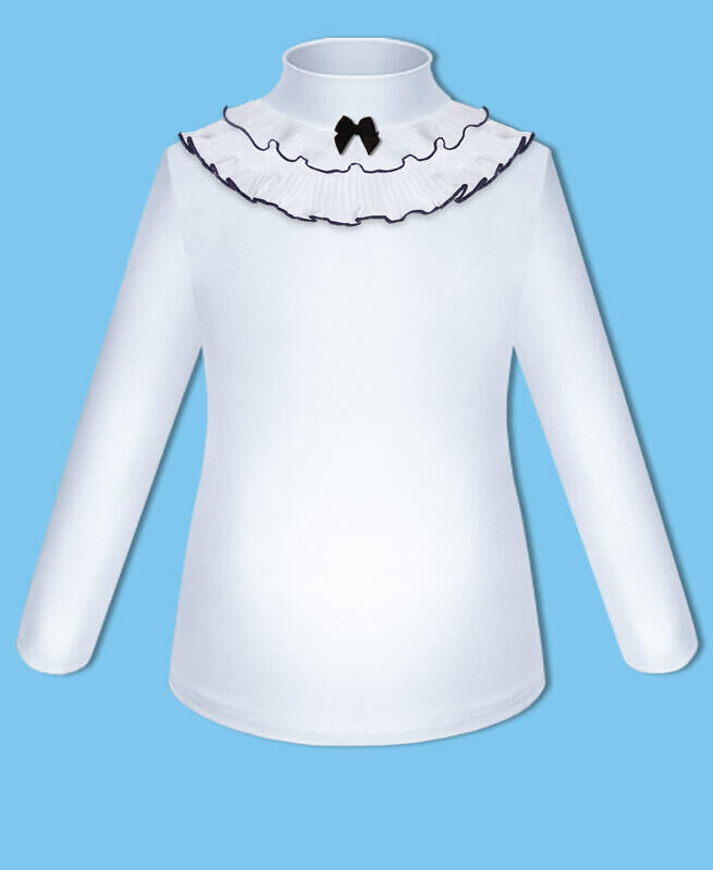 Радуга дети Белая школьная водолазка (блузка) для девочки Цвет: белый