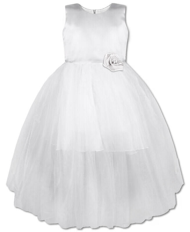 Радуга дети Нарядное белое платье для девочки Цвет: белый