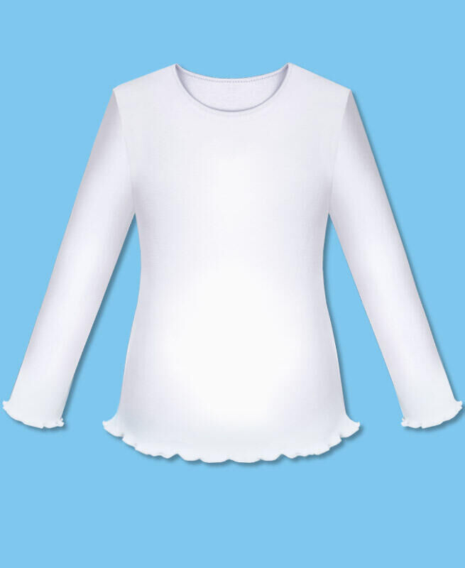 Радуга дети Белый школьный джемпер (блузка) для девочки Цвет: белый